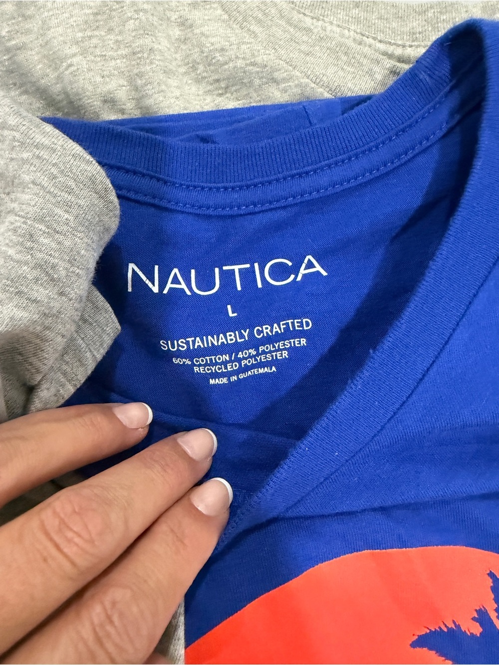 Nautica Men's Short Sleeve Tees - Blue, Gray, Yellow, Orange lot of 3 Size L - Picture 2 of 2